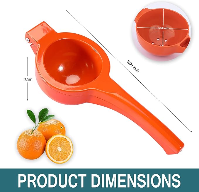Manual Juicer Citrus Lemon Squeezer, Fruit Juicer Lime Press Metal, Professional Hand Juicer Kitchen Tool(Orange)