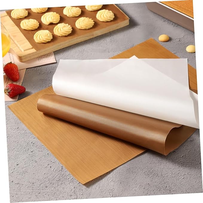 4 Sheets Heat Resistant Non-stick Baking Mat Thick Reusable Oven Liner for Half Pan Multipurpose Pastry Pad for Kitchen Bakery Heat Press Transfers and Craft Projects