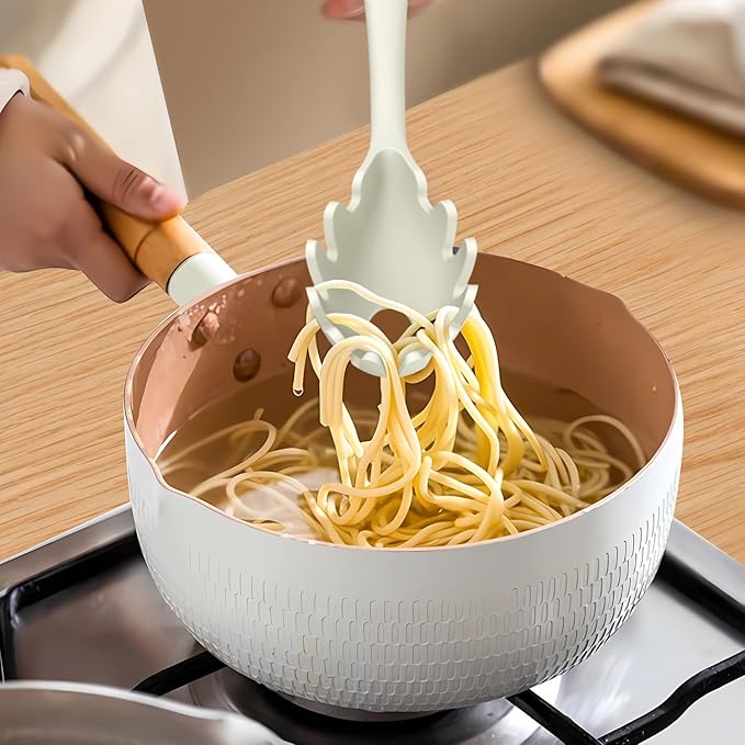 AOTHOD Silicone Cooking Utensils Set - 446°F Heat Resistant Silicone Kitchen Utensils,Spatula,Spoon, Kitchen Utensil Sets Gadgets Tools Set for Nonstick Cookware,Dishwasher Safe Bpa Free (Cream White)