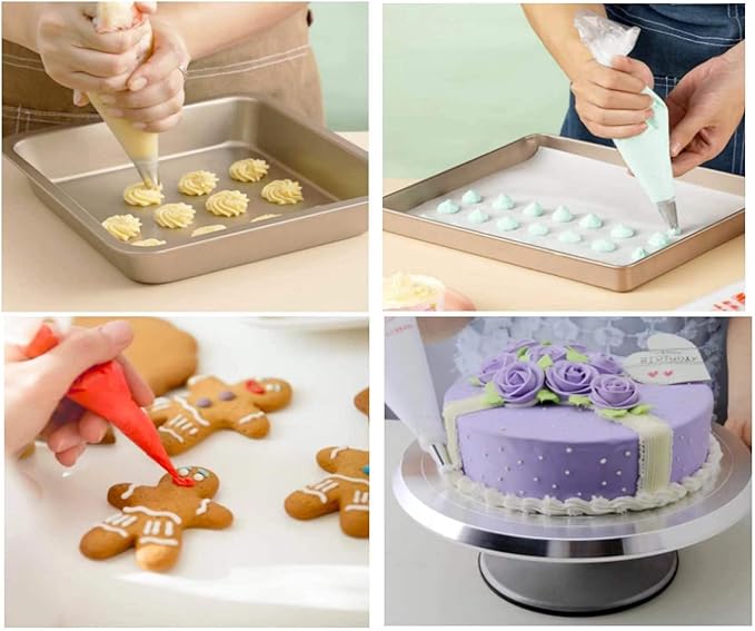 Piping Bags, 50pcs 12 Inch Disposable Anti-Burst Cake Decorating Bags, Non-Slip Pastry Bags for Cakes,Cream Frosting and Cookie Decorating