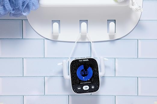 Time Timer Element Water Resistant Visual Timer for Kids – Shower Timer, Bathroom Timer for Brushing Teeth, Chores, Homework & Routines – Rechargeable Portable Countdown Timer with Custom Presets