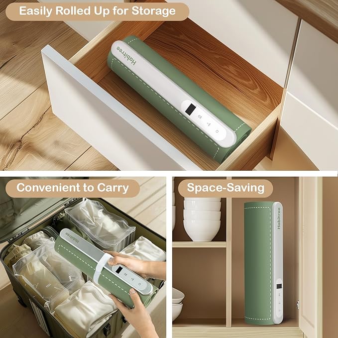 Food Warming Mat - Day Gifts & Kitchen Gadget, Electric Warming Tray with 6 Heat Settings,6 Timers,Graphene Rapid Heating, Portable & Rollable,Easy Clean-Food Warmers for Parties, Buffets & Daily Use