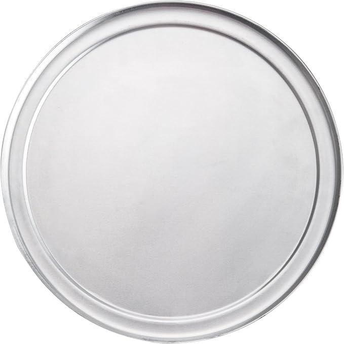 American Metalcraft TP18 18” Diameter Pizza Pan - 18-Gauge Aluminum - Commercial Wide Rim - 16 Inch Interior Diameter - Oven-Ready - Silver