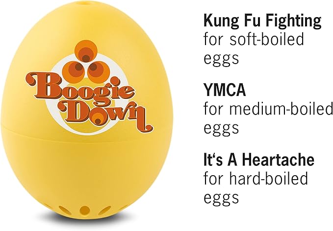 BrainStream 70s BeepEgg - Retro-Inspired Egg Timer with Musical Alerts, Temperature-Based Boiling for Soft, Medium, Hard-Boiled Eggs - Nostalgic Kitchen Gadget for Easy Cooking, German Made