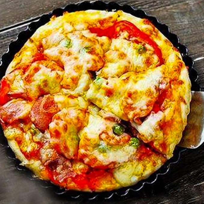 Non-sticks 6 Inches Quiche Tart Pan, Removable Loose Bottom Tart Pie, Round Fluted Tart Tins Baking Pan Mould Tray for Creating Creamy Cheese Cakes, Chocolate Tarts, Fruit Tart Pies
