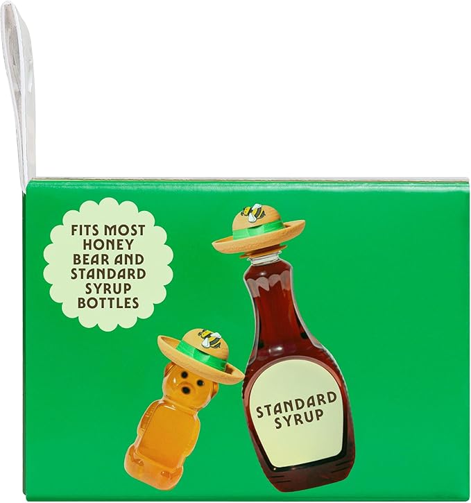 "The Gardener" Patented Drip-Catching Lid Replacement for Honey Bear Bottles & Table Syrup Bottles/No Mess Kitchen Gadget/Honey & Table Syrup Bottle Topper/Made in USA