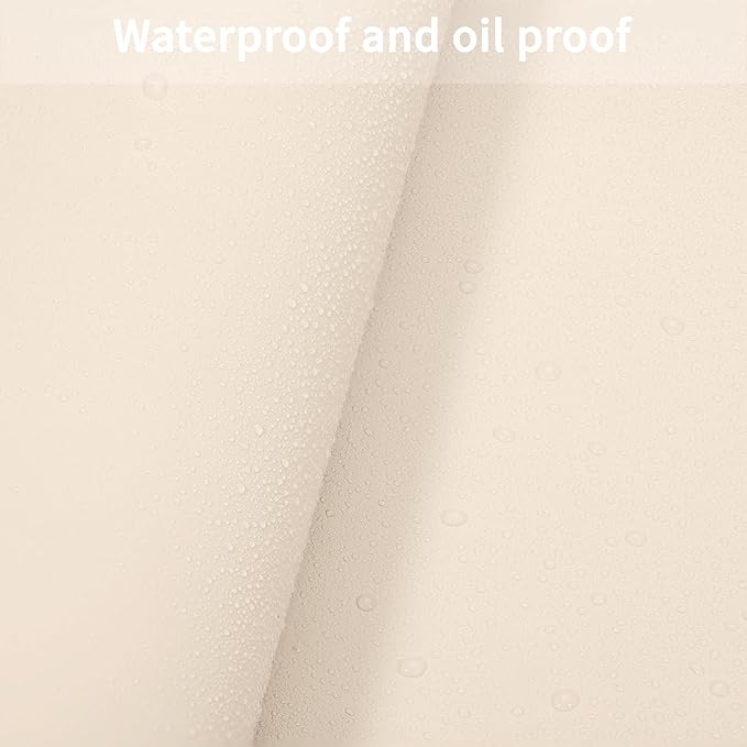 Leather Table Cover,1.8mm Thick,42x66 Inch Table Protector,Table Protector for Dining Room Table,Dining Table Cover,Table Cover Protector(Off White+Light Gray,42x66)