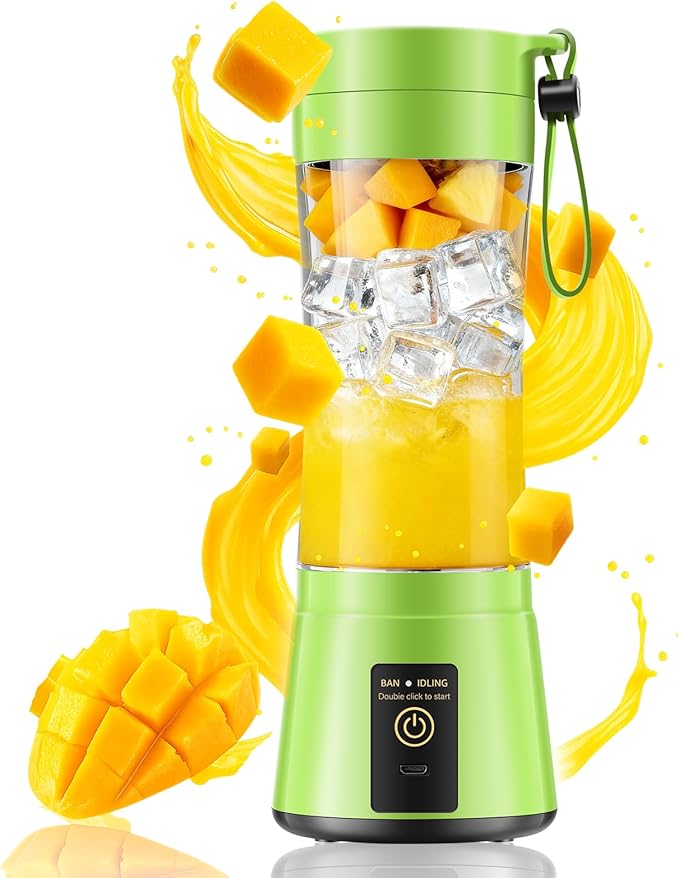 Cordless Personal Size Portable Blender - 380Ml Blender Smoothies and Shakes, BPA Free Traveling Juice Cup with Powerful Blending, Freshly Squeezed in Sports/Travel/Home, Mother's Day