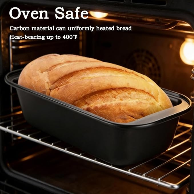 QTLCOHD 6 Pack 6" x 3" Bread Loaf Pans, Non stick Carbon Steel Bread Pans for Baking Homemade Bread