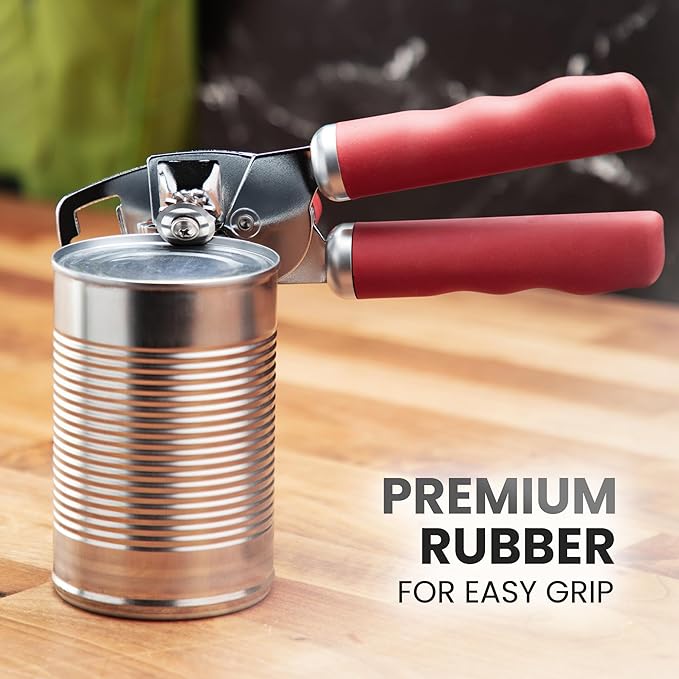 Zulay Kitchen Manual Can Opener with Bottle Opener with Turn Knob