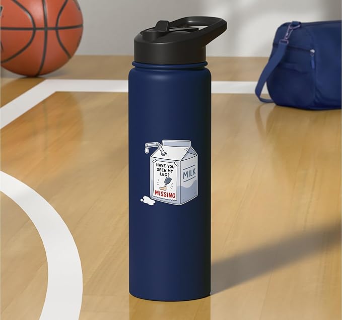 Amputee Leg Amputation Milk Carton Have You Seen My Legs Stainless Steel Insulated Water Bottle