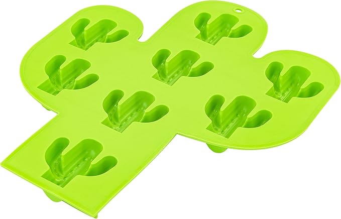 Fairly Odd Novelties Cactus Shaped Ice Cube Tray Funny Novelty Southwest Desert Themed Molds, One Size, Green,FON-10301