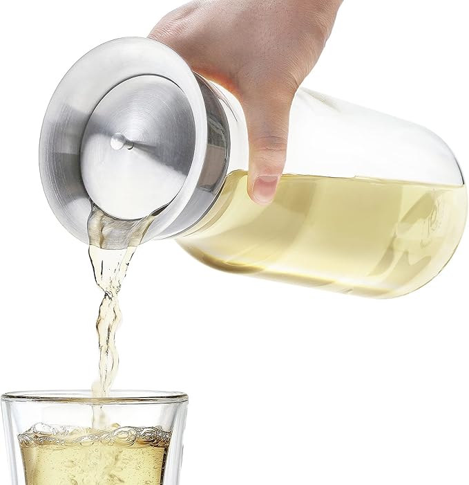 Teabloom Multi-Beverage Carafe (40 OZ / 1.2 L / 4-5 CUPS) – Brew and Serve Iced Tea, Cold Brew Tea and Fruit Infused Water – Cypress Carafe