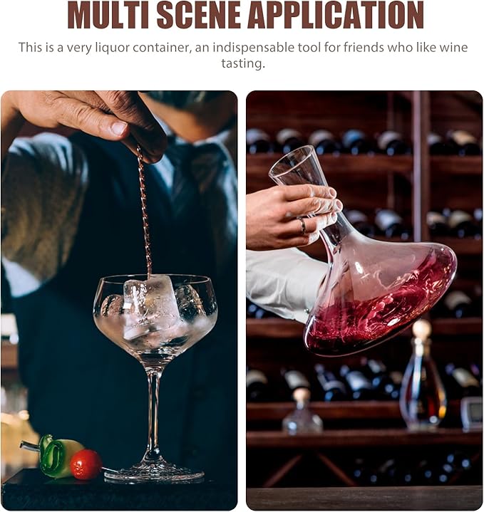 CALLARON Deer Head Wine Stopper & Glass Decanter Bottle Wine Whiskey Liquor Dispenser Set
