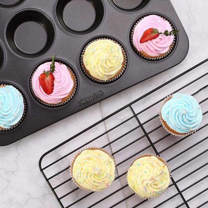 CHEFMADE Bakeware Set, 7-Piece Nonstick Kitchen Baking Set Carbon Steel Oven Bakeware