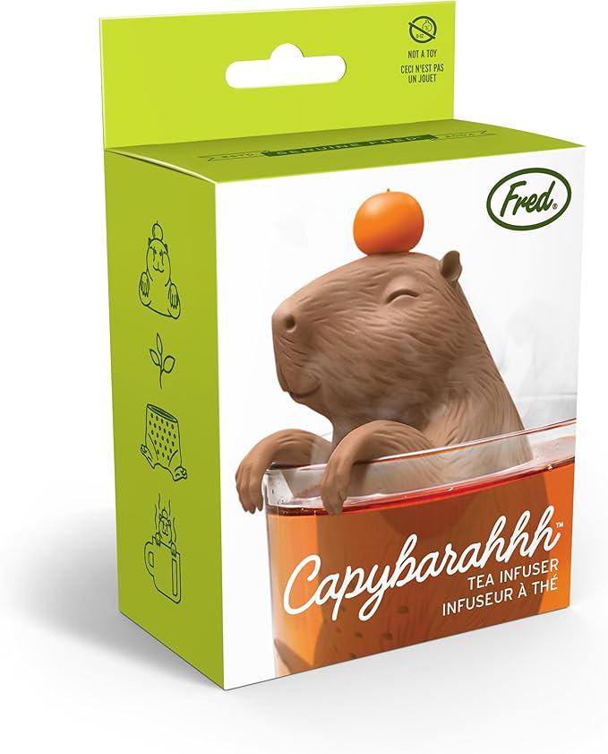 Genuine Fred CAPYBARAHHH Tea Infuser, Cute Capybara Design- For Loose Leaf Tea, Flexible, Easy to Clean Silicone, Fun Gift for Tea Lovers, Clever Kitchen Gadget