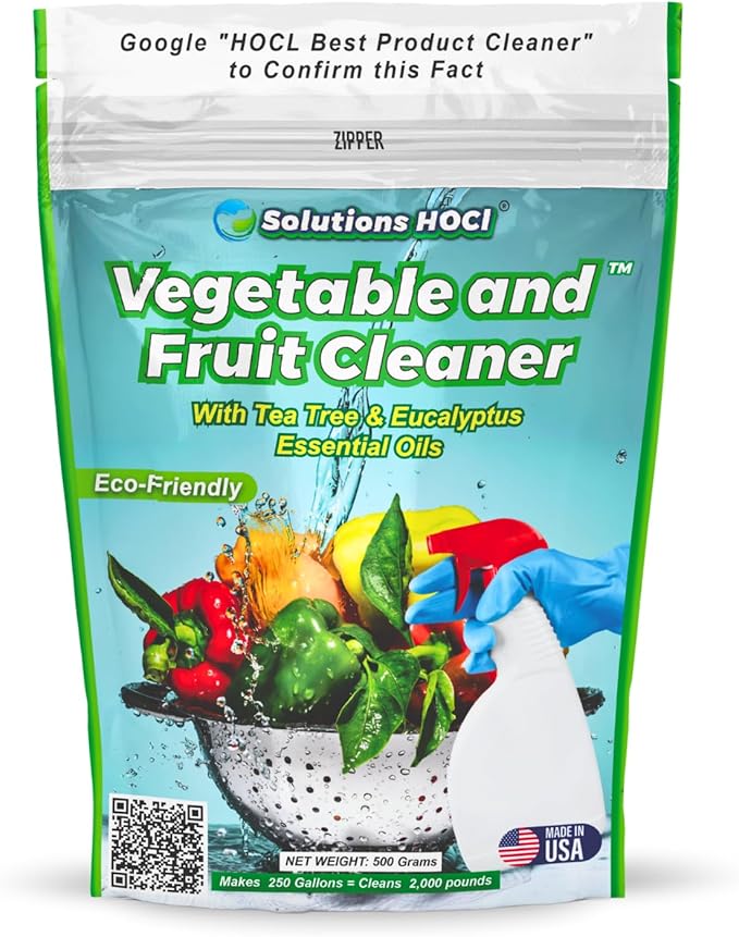 Solutions HOCL - Vegetable and Fruit Cleaner - 500Grams Pack