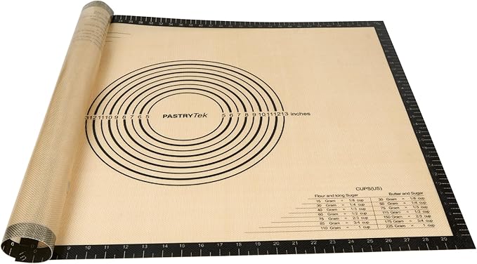 Restaurantware Baking Mat Pack of 1 Non-Stick 23.6"x31.5" Silicone Extra Large Baking Mat, Rectangle Reusable Durable Anti-Slip Sheet with Measurement Markings for Kneading Rolling Shaping Dough