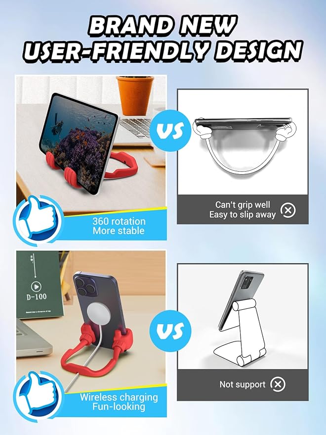 Stocking Stuffers for Teens Girls Women Cell Phone Holder: Adjustable Thumbs Up Phone Stand Gifts for Adults Kids Men Boys Teenager Wife Mom Grandma Funny Gadgets Trend Stuff Ideas Gift for Christmas