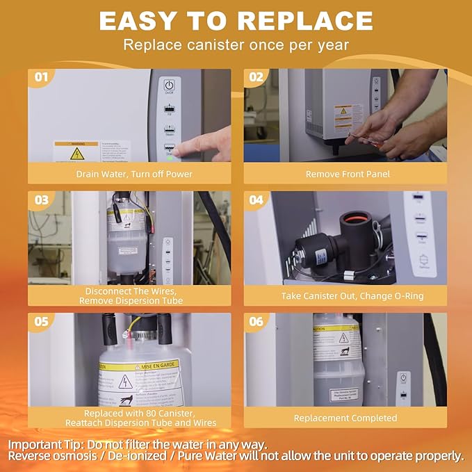 80 Canister Replacement for Aprilaire 800 Canister, 80 Steam Canister Substitute for Aprilaire 800 Replacement Canister (OEM), Canister Part 80 for Aprilaire 800 801 865 866 Whole House Humidifiers