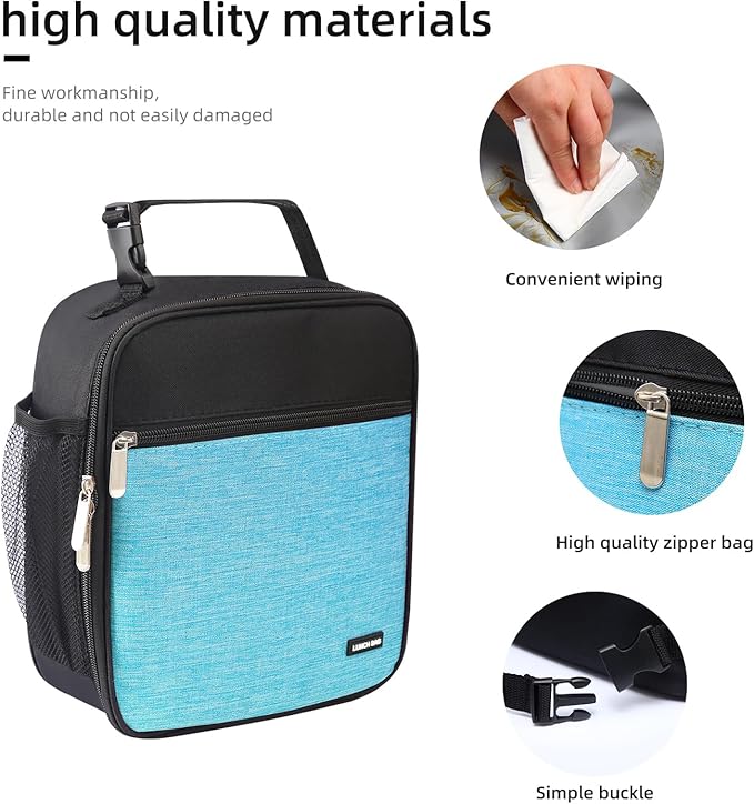 Lovoeo Lunch box Lunch bag for men women Insulated Lunchbox Lunch bags for Work Picnic Travel (Thicken blue)