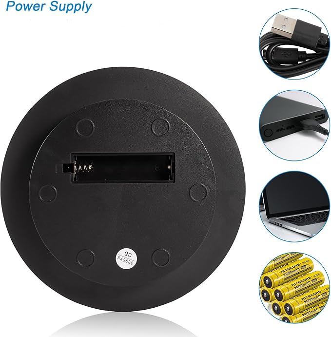 Rotating Display Stand Turntable Stand Spinning Stand for Product Shows White,7.87inch /17.6lbs Max Load,Black Round