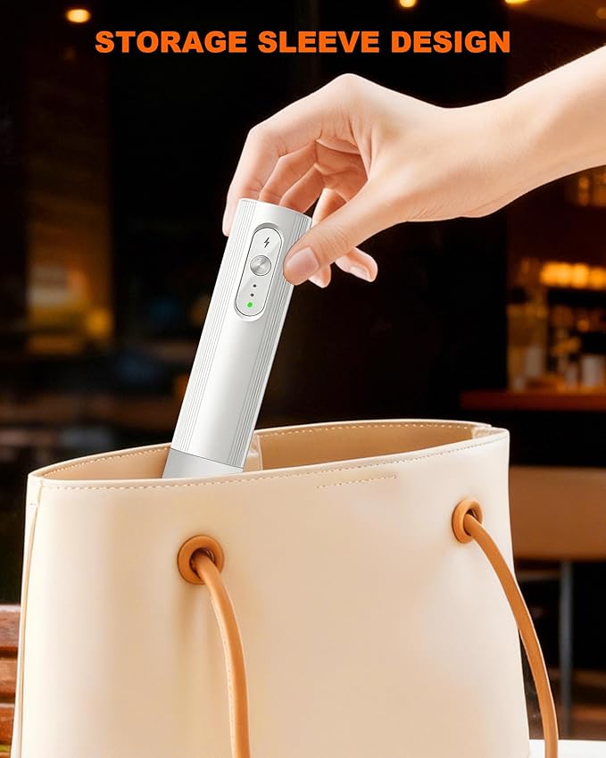 3-Speed Rechargeable Milk Frother with Cover, Dual Coil Whisk Coffee Frother Handheld - Portable Hand Frother Wand for Coffee Matcha Cappuccino & Hot Chocolate, Kitchen Gift, White