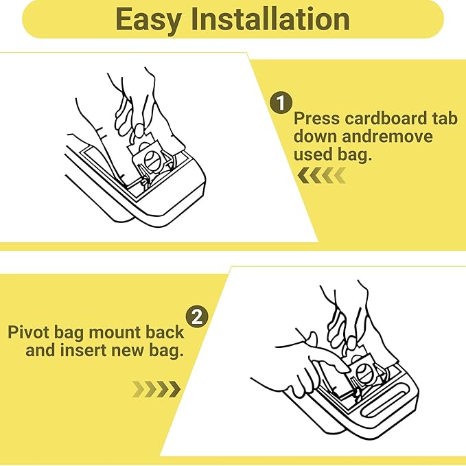50558 Canister Vacuum Bags Replacement for Kenmore Canister Type C/Q 5055, 50555, 50557, 50558 and Pana·sonic Type C-5, C-18, 200 Series, 400 Series, 600 Series, 800 Seires Vacuum - 12 Pack