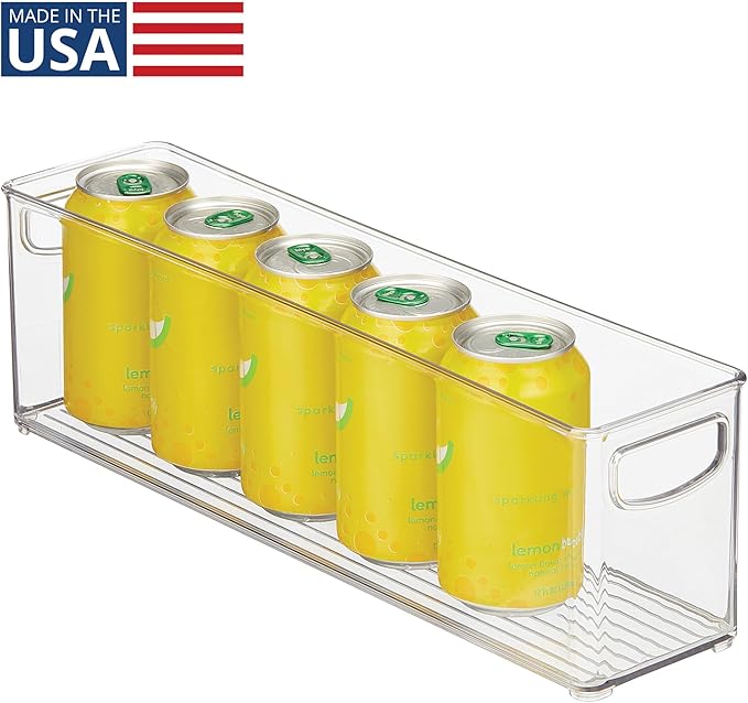 iDesign Recycled Plastic Stackable Storage Bin - Perfect to Hold Breast Milk Bags - Clear