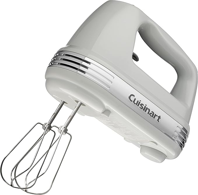 Cuisinart Power Advantage Plus 9-Speed Hand Mixer, 220W-Motor Hand Blender Electric Mixer with 9 Speed Settings, XL Dishwasher-Safe Beaters, 3 Low Mixing Speeds, Storage Case, Cool Grey
