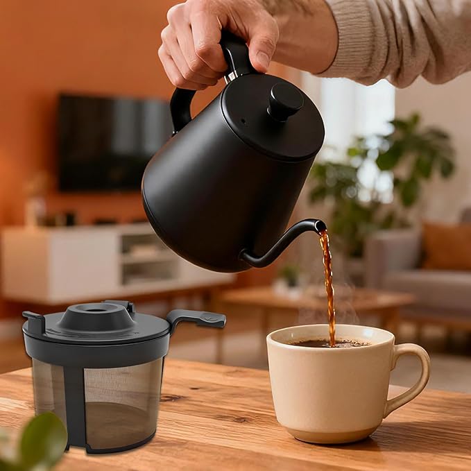 Permanent Coffee Filter for Ninja PB051、PB040、PB041ST, Reusable Coffee Filter Basket, Gold 304 Stainless Steel Mesh, Eco-Friendly Coffee Maker Accessories