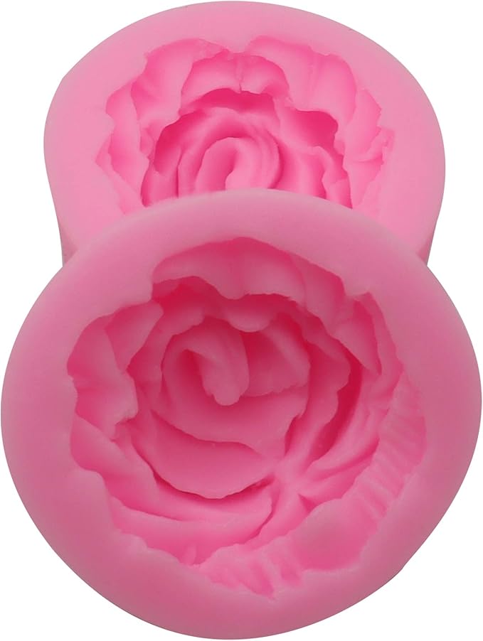 2 Piece 3d Flower Bloom Rose Shape Silicone Molds for Cupcake Dessert Chocolate Jelly Cookie Decor, Jewelry, Pastry, Chocolate,Handmade Soap Mould Candy Making
