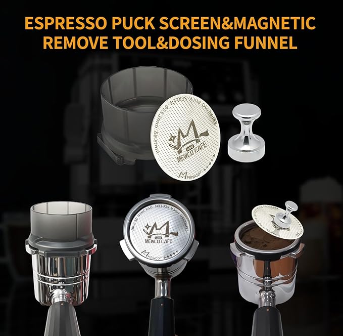 Espresso Accessories Kit for Ninja Luxe Cafe ES601,501,701, 10 Pack Coffee Tools with Feedback Tamper, Distributor,Puck Screen, Dosing Funnel, Cleaning Brushes,latte art,Station,Wdt,Magnet,Clean disk