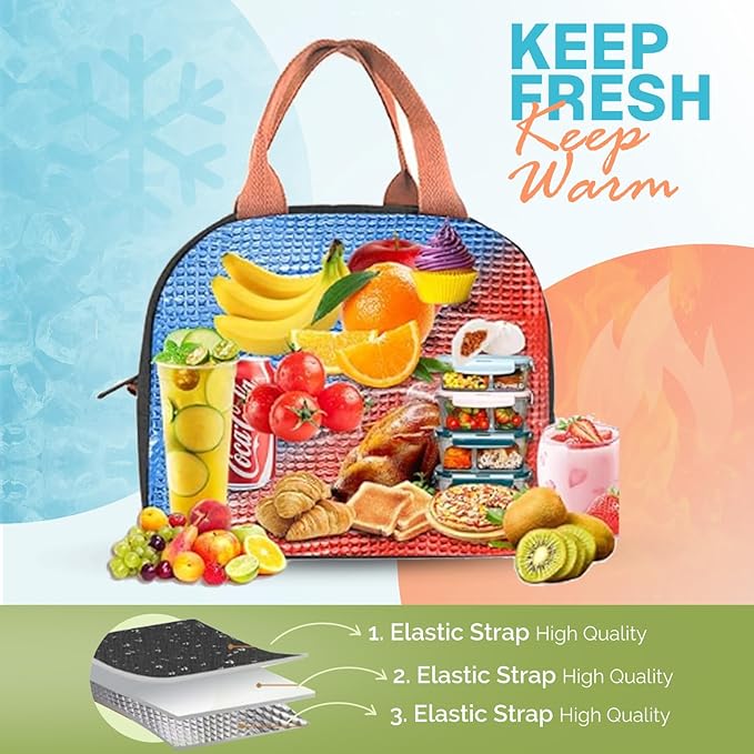 EASYFUN Bento Lunch Box Set Bento Box, 4-Compartment Lunch Containers,High Capacity Lunch Tote Bags for Work, Travel, Outdoor (Green)