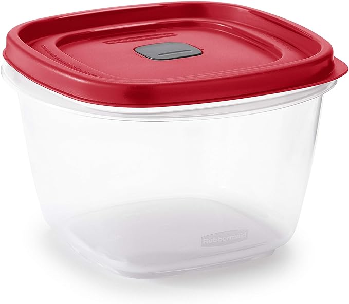 Rubbermaid Easy Find Vented Lid Food Storage Containers 7-Cup Red