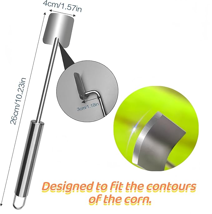 Corn Peeler 2025 Upgrade Stainless Steel Corn Stripper for Kitchen Corn Peeling Tool Corn Cob Thresher Easy Clean Corn Separator Quick Peel Corn Gadgets Gift