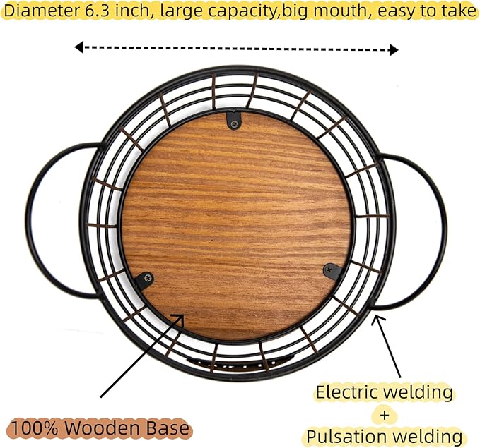 Coffee Pod Holder, Large Capacity K Cup Holder Organizer,Big Metal Capsule Storage Basket with Wooden Base, Coffee Bar Decor Station Accessories for Kitchen Counter Office Desktop (Black)