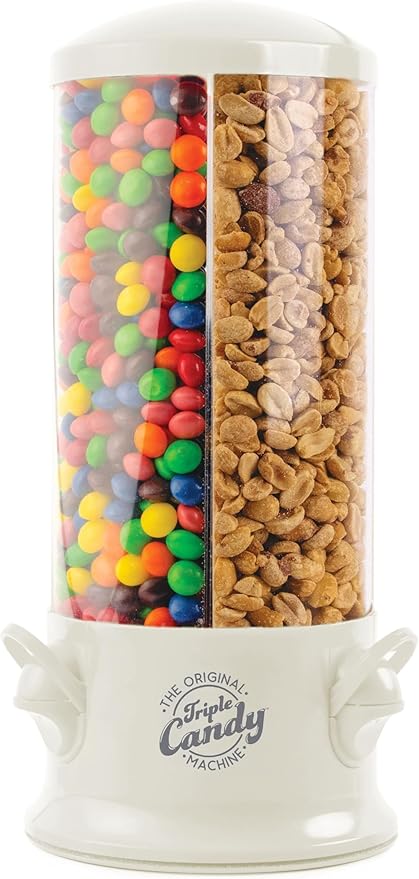 Handy Gourmet Original Triple Candy Machine-Fun Candy & Nut Dispenser-New & Improved (Almond Cream), Standard (JB8450AL)