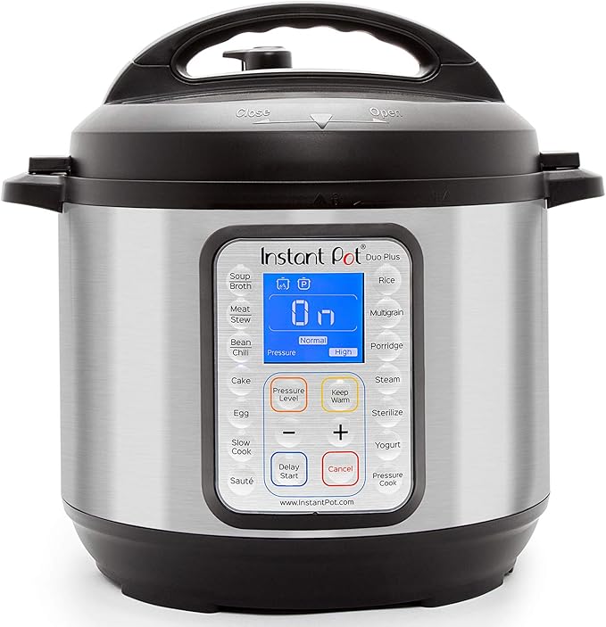 Instant Pot Duo Plus 9-in-1 Electric Pressure Cooker, Sterilizer, Slow Cooker, Rice Cooker, 6 Quart, 15 One-Touch Programs & Ceramic Non-Stick Interior Coated Inner Cooking Pot - 6 Quart