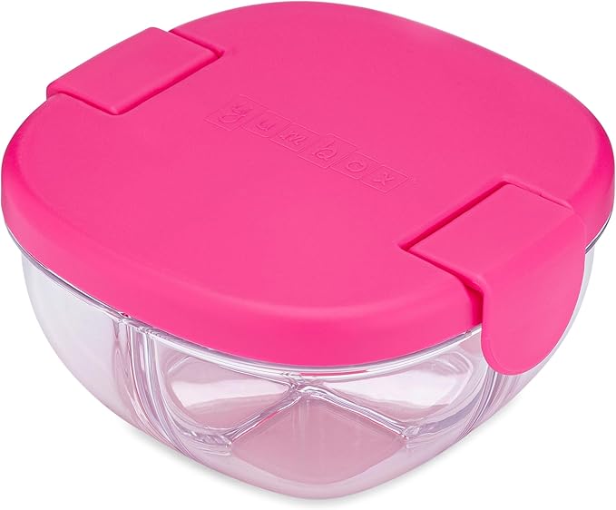 Yumbox Snack Bowl, Leakproof 3 Compartments, Removable Lid, Microwave, Dishwasher Safe, Kids Snacks, Granola Bowl, Snacks for school, work, travel
