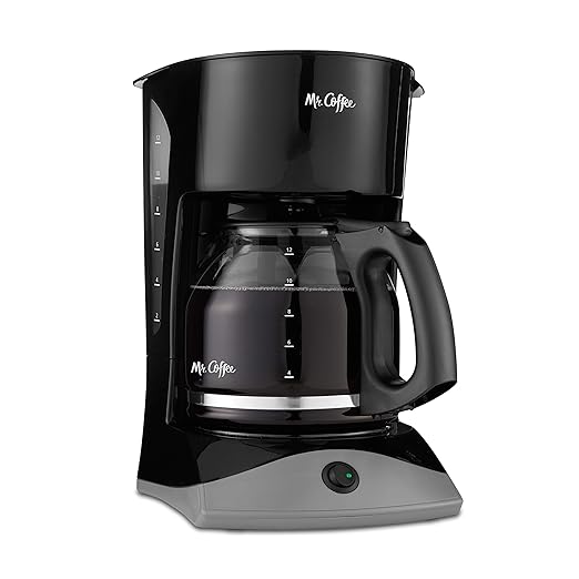 Mr. Coffee Black Coffee Maker, 12 Cups, with Auto Pause and Glass Carafe, Perfect for Home and Office Use (Pack of 2)