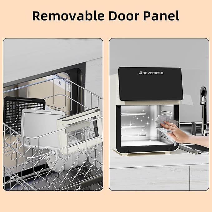 10L Large Xl Pro Air Fryer Oven With Grill Combo For Kitchen Countertop Use,12 in 1 Smart Convection Ovens,AirFryer With Glass View Window,Nonstick Basket,Fryer Liners,Removable Door-White