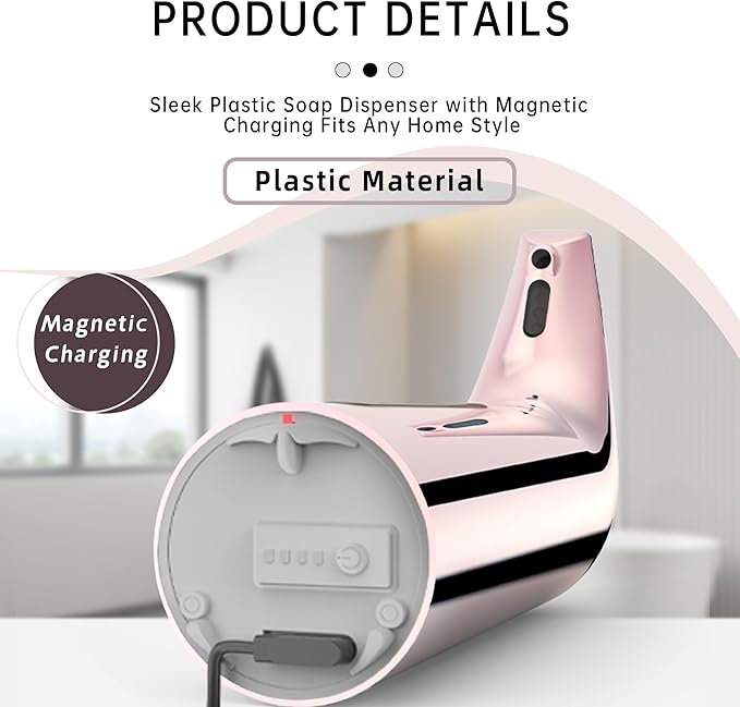 Automatic Soap Dispenser Touchless,400ML Hand & Dish Countertop Electric Liquid Rechargeable Dispenser with Sensor,Modern 4 Gear Adjustable Waterproof Kitchen Auto Soap Pump