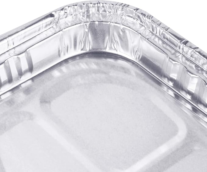 (25 Pack) 1/4 Size Cookie Sheet Baking Cake Pans l 12.8” x 8.9” Disposable Aluminum Foil Trays l Premium Heavy Duty Nonstick Baking Sheets Reusable