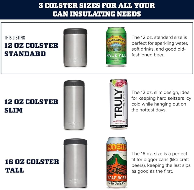 YETI Rambler 12 oz. Colster Can Insulator for Standard Size Cans, Royal Blue