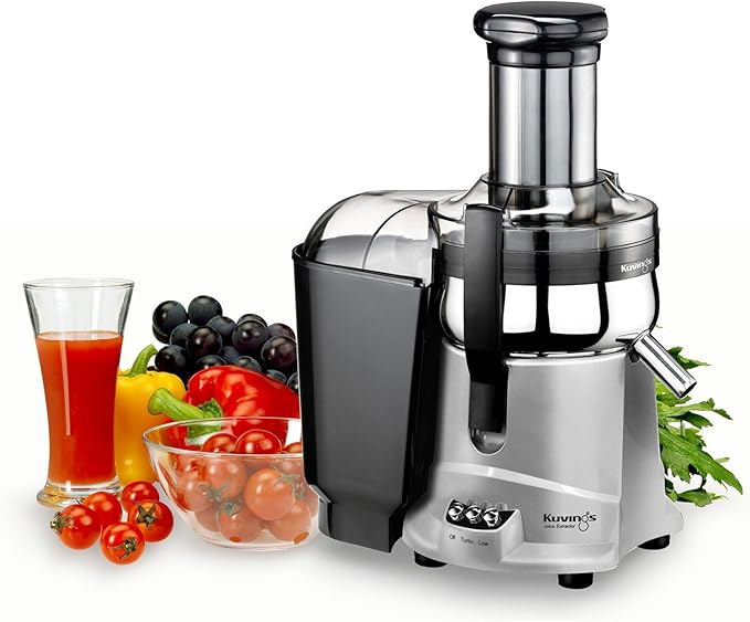 Kuvings NJ-9500U Centrifugal Juice Extractor- Higher Nutrients and Vitamins, BPA-Free Components, Easy to Clean, Ultra Efficient 350W -Silver