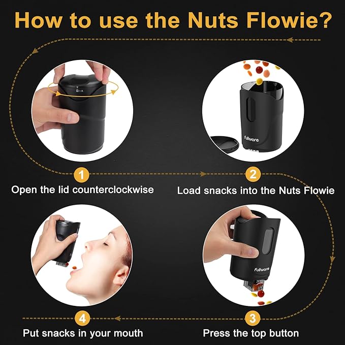 Nuts Dispenser 9 oz Keep Fingers Clean Snack Dispenser for Peanuts under 0.7", Cashew kernels, M&M