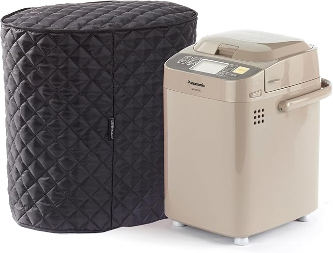 Covermates Keepsakes Bread Maker Cover – Quilted Appliance Protector for Dough Makers – Dust & Stain Resistant, Washable Slip‑On Design for Countertop Storage, Black