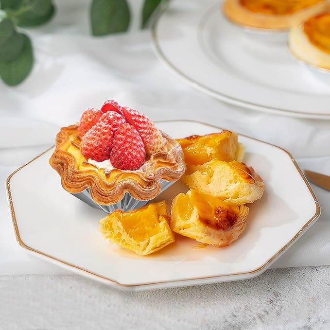 30Pcs Stainless Steel Egg Tart Molds for Baking, 2.5" Mini Tartlet Pans, Quiche Pie Tins, Puto Ensaymada Molder Filipino, Oven Dishwasher Safe Baking Cups for Tart Shells, Mini Cake, Pudding, Muffin