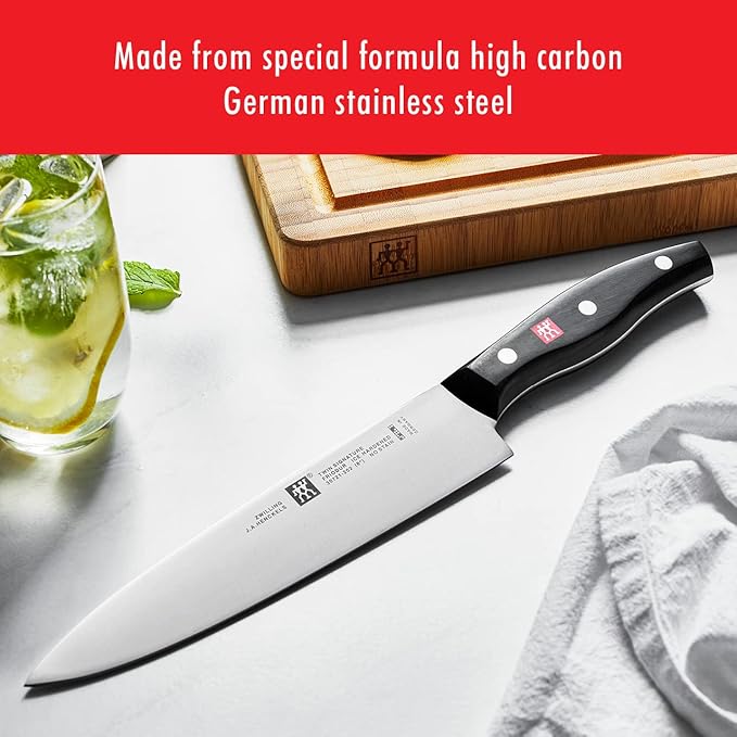 ZWILLING Twin Signature 6-Piece Razor-Sharp German Knife Block Set, Made in Company-Owned German Factory with Special Formula Steel perfected for almost 300 Years, Dishwasher Safe